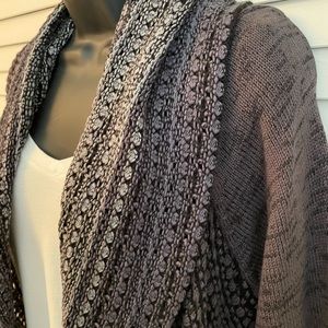 Beautiful long shawl collar open cardigan